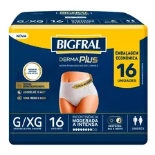 Roupa Íntima Bigfral Pants Derma Plus G/ex Com 16un