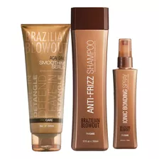 Kit Shampoo Serum Y Spray Brazilian Blowout Sin Sal