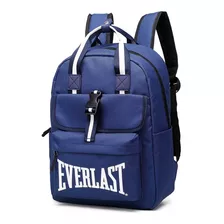 Mochila Everlast Urbana 19992 Gym Escolar Aire Libre Color Azul Diseño De La Tela Reforzado 100% Nylon