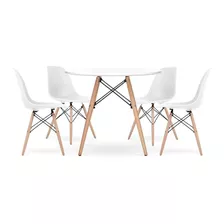 Mesa Comedor Eames + 4 Sillas - De Remate!!!