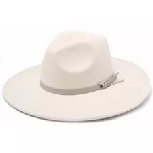 Sombrero Fieltro Paño Hombre Mujer Tira Ala Ancha Premium