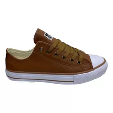 Tênis All Star Chuck Taylor Couro Caramelo Tradicional