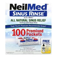 100 Sachês Refil Higienizador Nasal Neilmed Sinus Rinse