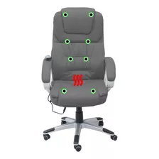 Cadeira Com Massagem E Aquecimento Presidente Luxo - E014990