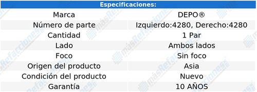 Par Juego Calaveras Mitsubishi Mirage 2015 - 2016 Depo Rxc Foto 4