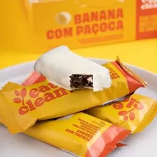 Barrinha Vegana De Banana E Paçoca Eat Clean Display 12 Unid