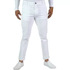 Pantalon De Gabardina Casual Strech Hombre Skinny Tallaextra