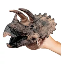 Marioneta Dinosaurio Triceratops De Mano Títere Juguete 