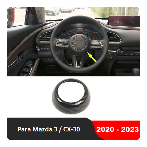 Moldura Embellecedor Volante P/ Mazda 3 Cx30 Fibra Carbono Foto 8