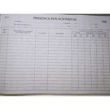 Combo ( 5 Livros ) Ações Nominativas - Transferência De Ações - Presença De Ações - Assembleias Gerais - Diretoria 100 Fls 