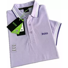 Camiseta Hombre Regular Ft Hugo Boss Lavanda Original