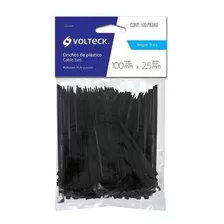 Volteck Amarras Plásticas Negra 2.5x100mm 100un