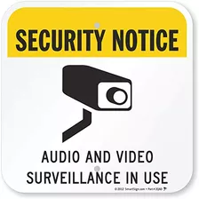  Aviso De Seguridad - Audio Y Video Vigilancia En Uso Sesió