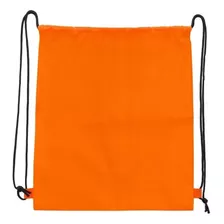 50 Unidades Mochila Saco Colorido Em Nylon Cor Laranja Desenho Do Tecido Liso