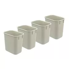 Papelera Acrimet 13qt 4 Paquete Color Gris Claro