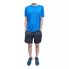 Bermuda Shorts Com Bolsos Dry Fit Corrida, Academia