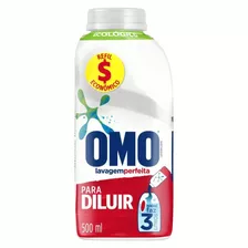 Lava Roupas Líquido Concentrado Omo Para Diluir Refil 500ml