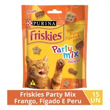 Petisco P/ Gato Friskies Frango, Fígado E Peru Purina 15x40g