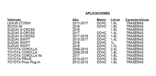 Balatas Traseras Im 2016 Fritec 1.8l Scion Foto 2