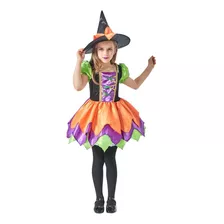 Disfraz Brujita Halloween Holidat Time Vestido + Gorro