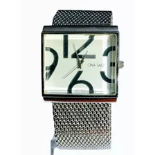 Reloj Dama Rihana De Ona Saez Gigante Acero Quirurgico