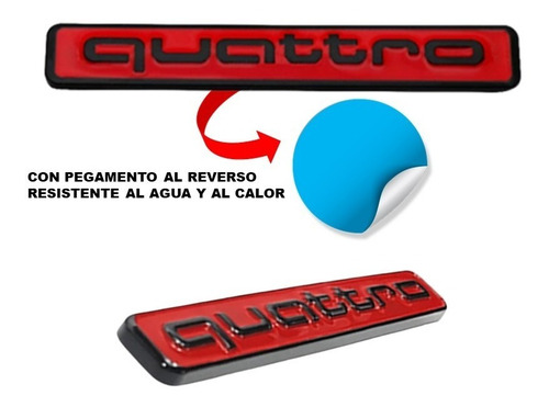 Emblema Quattro Audi A4 2019 En Adelante Rojo/negro Foto 2