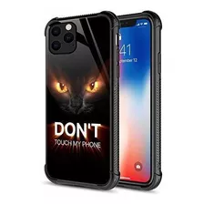 Funda Para iPhone 11, Don't Touch My Phone Angry Cat Fundas 