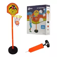 Go Play Kit Basketball Com Pedestal Ajustável Multikids -