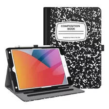 Funda Fintie, Blanco, Negro, Compatible iPad De 9ª/8ª/7ª Gen