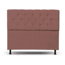 Cabeceira Gabriela Cama Box Casal 195 Cm Suede Rosê