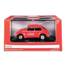 1966 Volkswagen Beetle Coca Cola Rojo 1 72 Diecast Model Car
