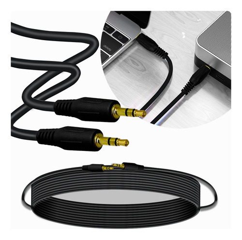 Cable De Audio 3.5mm A 3.5mm Macho - Macho Auxiliar 1.5 Mts