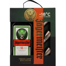 Jägermeister 56 Selected 1 Litro + 3 Shot Metalicos