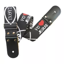 Strap Cristiano - Thalí Para Guitarra O Bajo + Brazalete 