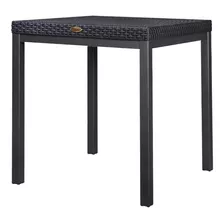 Mesa Tipo Rattan De Comedor, Terraza De Polipropileno/acero