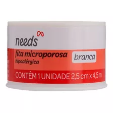 Fita Microporosa Needs Branca 2,5cm X 4,5m