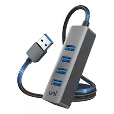 Uni Usb Hub Divisor Usb De 4 Puertos De 4 Pies, Concentrador