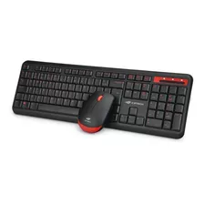 Kit Teclado E Mouse Sem Fio K-w100bk C3 Tech Silencioso