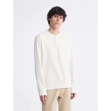 Playera Blanca Calvin Klein Manga Larga De Hombre