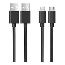 Paquete De 2 Unidades De Repuesto Micro Usb De 6 Pies Extra.