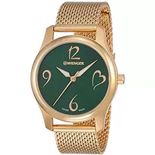 Reloj Urbano Wenger Swiss Army Para Mujer, 34 Mm, Esfera Ver