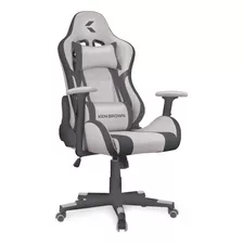 Silla Gamer Ergonomica Mag-20 Ken Brown Color Gris Material Del Tapizado Plástico / Polímero