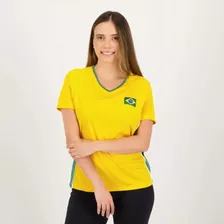 Camisa Feminina Brasil Seleção Brasileira Copa Mundo Casual