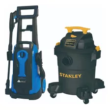 Kit Combo Lavadero Hidrolavadora + Aspiradora Stanley 23 Lts