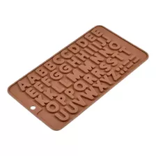 Forma De Silicone Molde Letrinhas Alfabeto Para Chocolate 