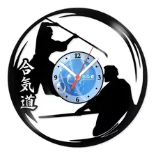 Relógio Disco De Vinil Esportes - Aikido - Ves-100