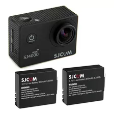  Set Camara Sumergible Sjcam Sj4000 4k Wifi Con 2 Baterias