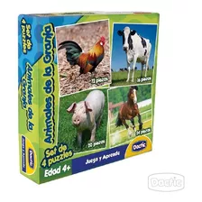 Set Puzzles Didácticos Animales De La Granja