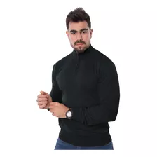 Sweater Hombre Tipo Polera Medio Cierre De Hilo Importado