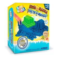 Brinquedo Areia Mágica Volta Ao Mundo Partenon 400g Art Kids